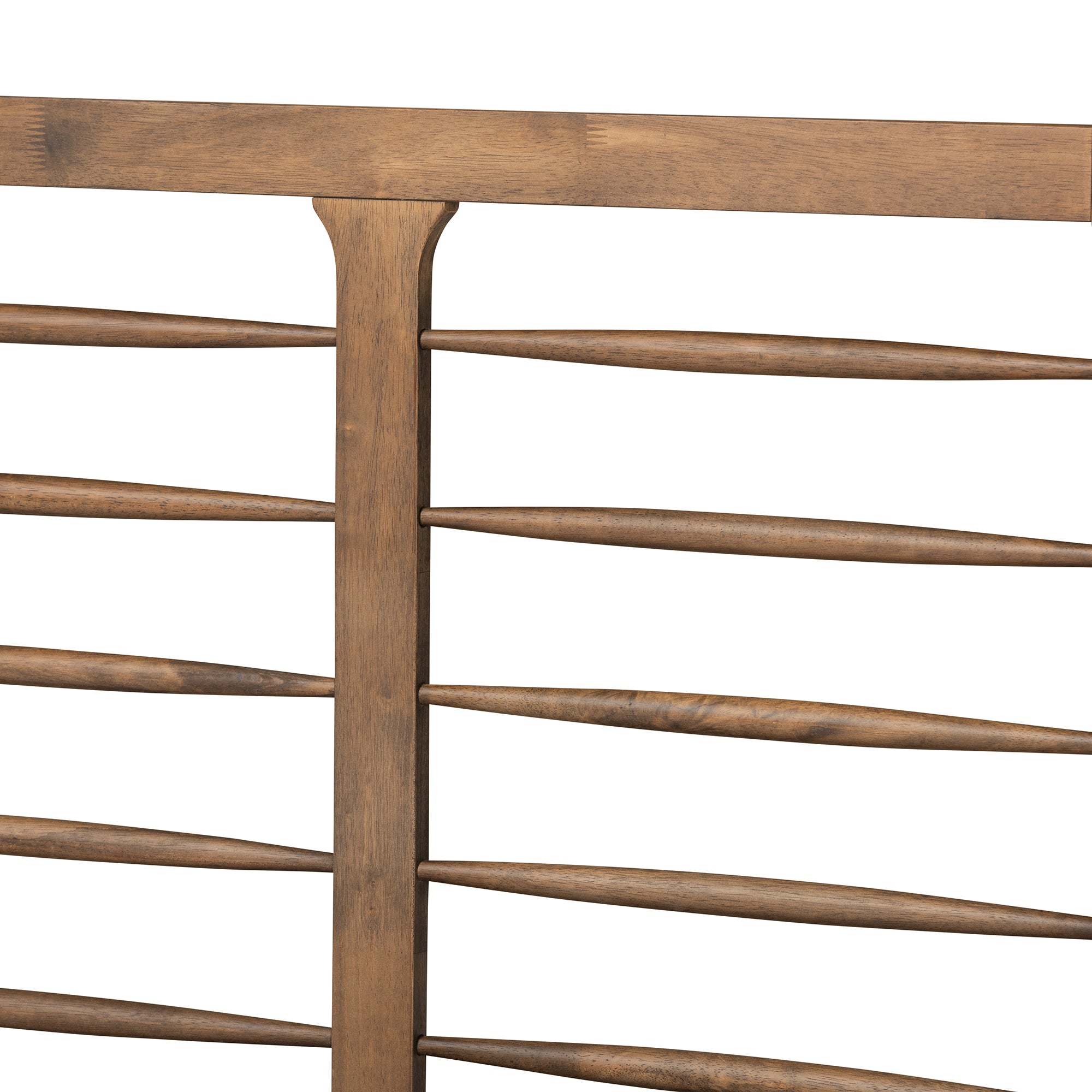 Lucie Walnut Brown Finished Wood Queen Size Platform Bed