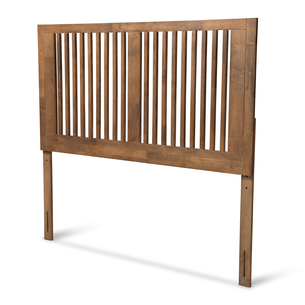 Harena Modern and Contemporary Transitional Ash Walnut Finished Wood King Size Headboard