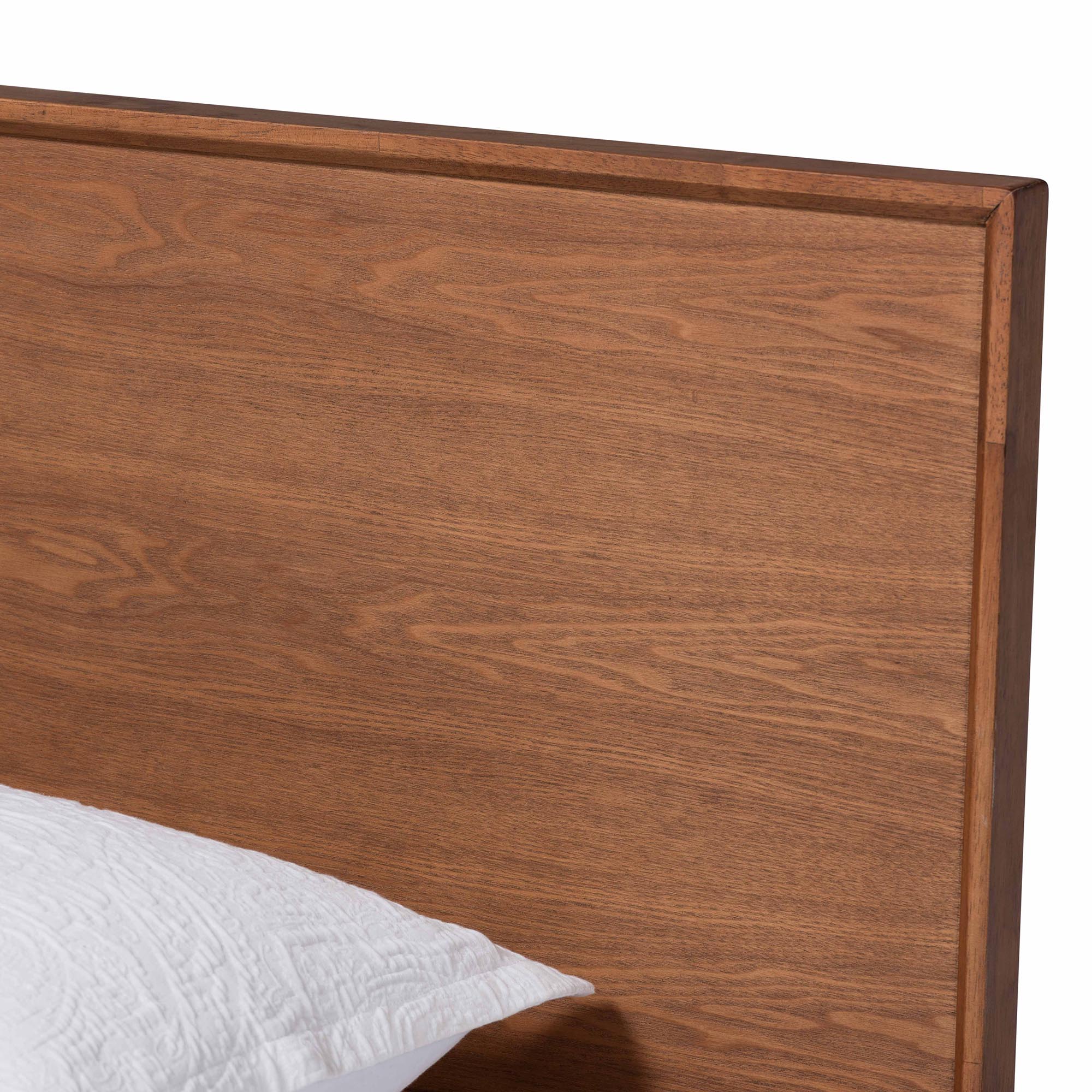 Dalini Mid-Century Modern Twin Bedroom Set – Walnut Brown Wood and Rattan with Storage