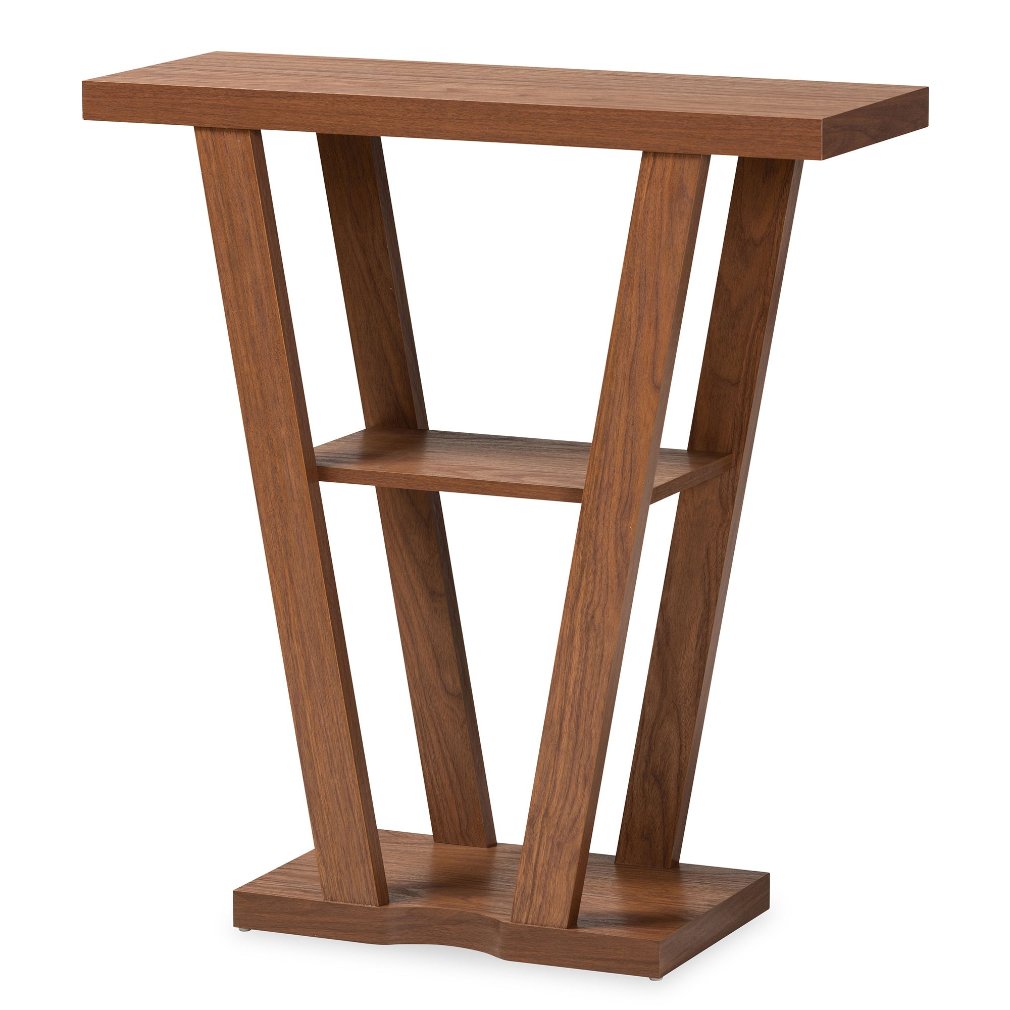 Boone Modern and Contemporary Walnut Brown Finished Wood Console Table