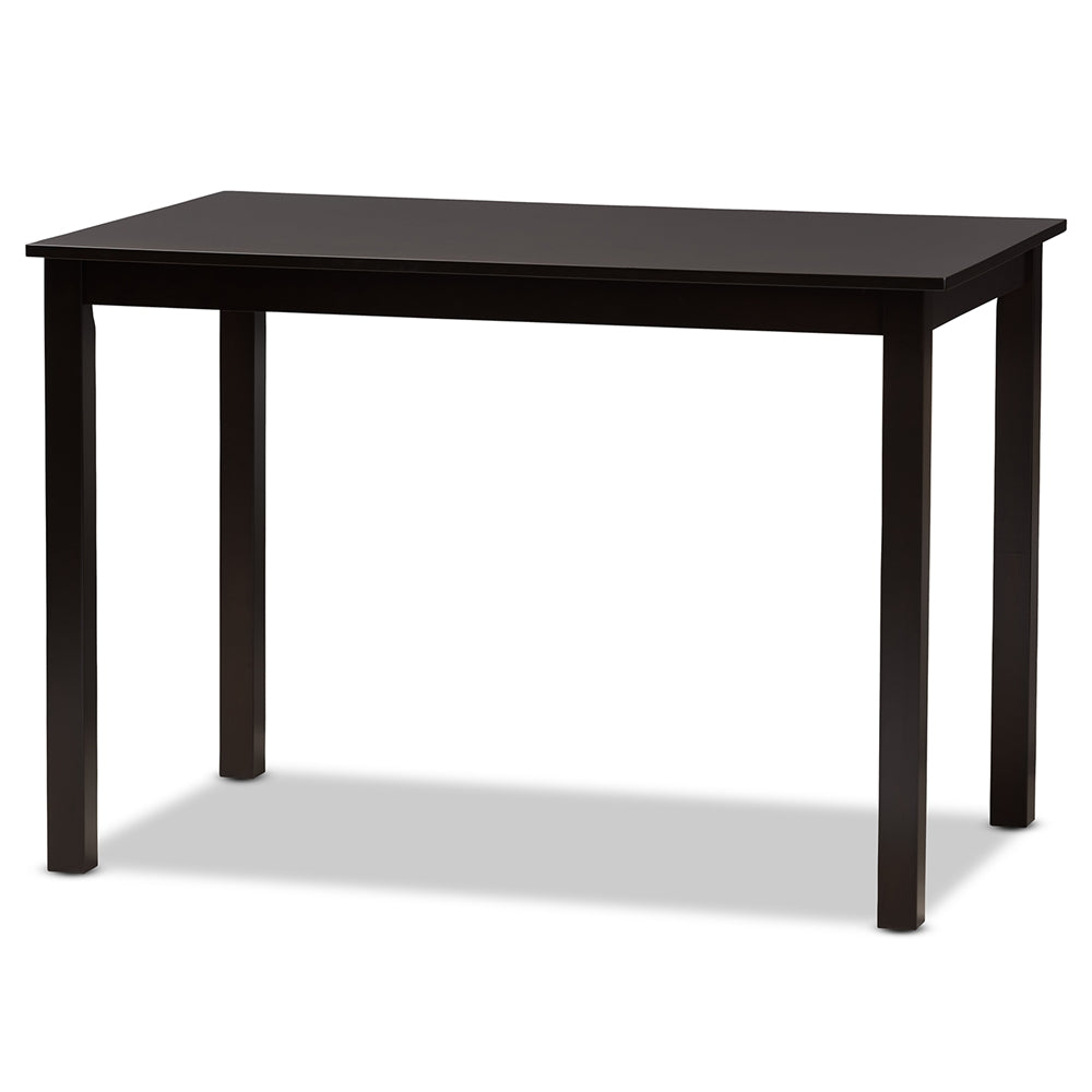 Ramiro Modern and Contemporary Sand Fabric Upholstered and Dark Brown Finished Wood 5-Piece Dining Set