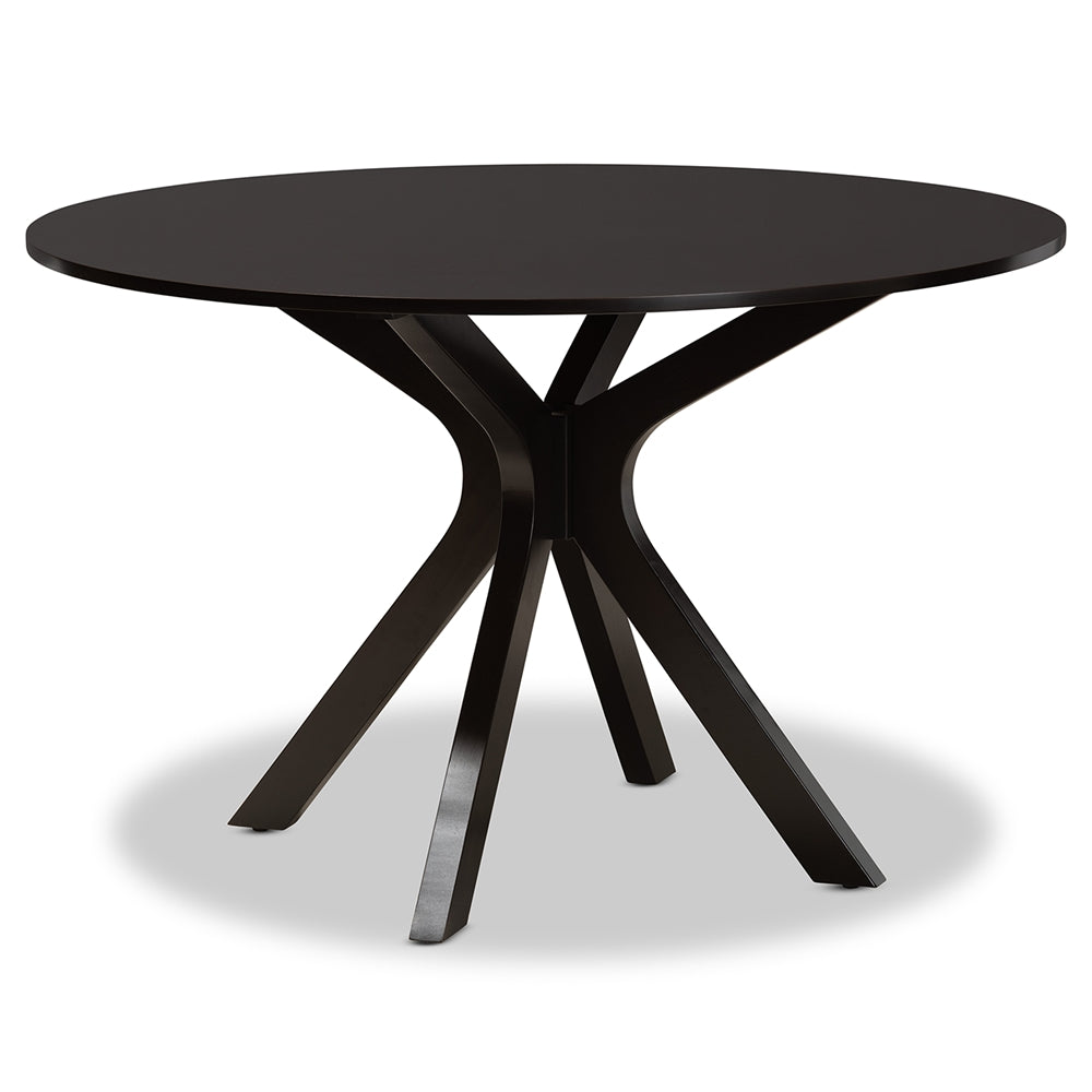 Liese Modern and Contemporary Transitional Dark Brown Finished Wood 7-Piece Dining Set