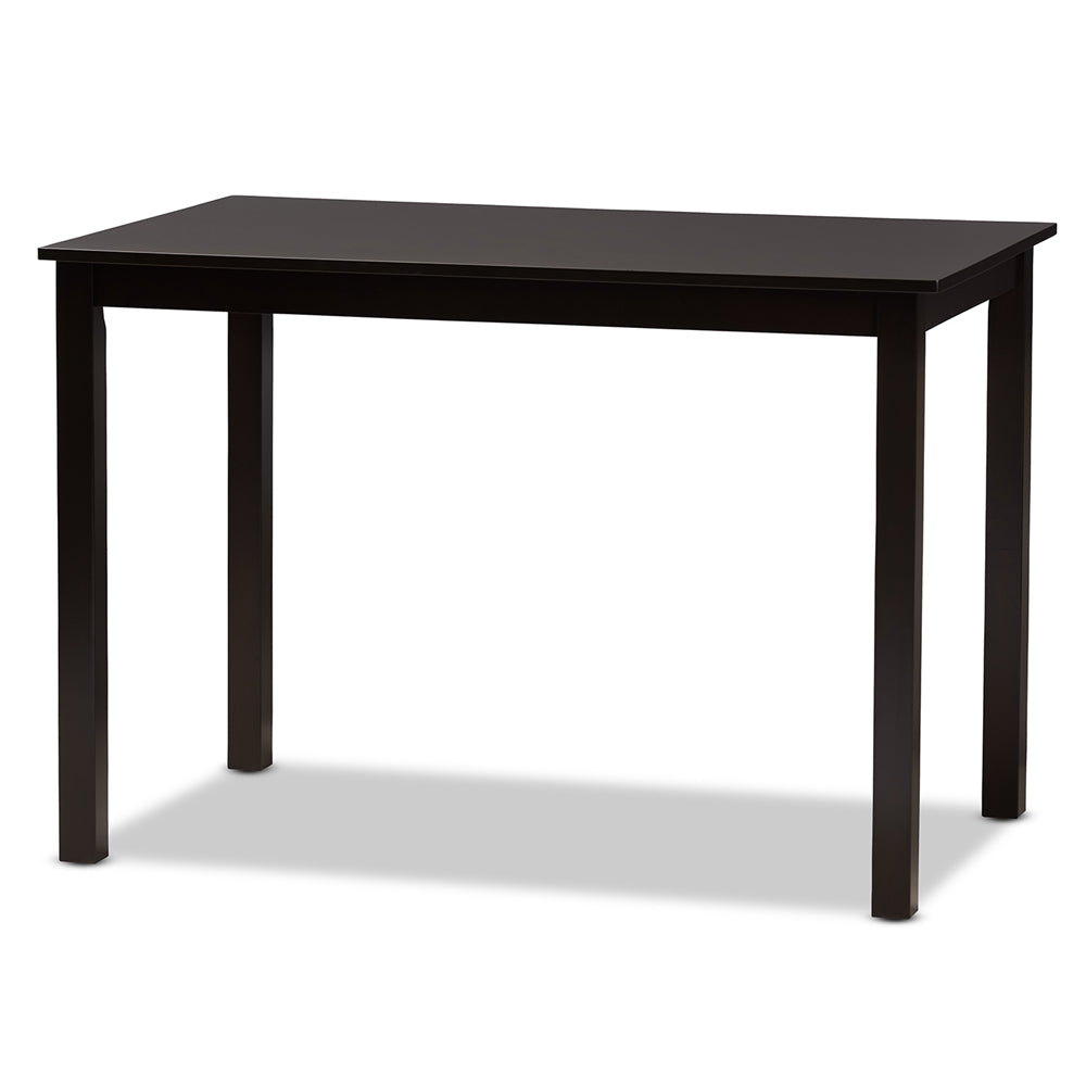 Erion Modern and Contemporary Dark Brown Finished Wood 5-Piece Dining Set
