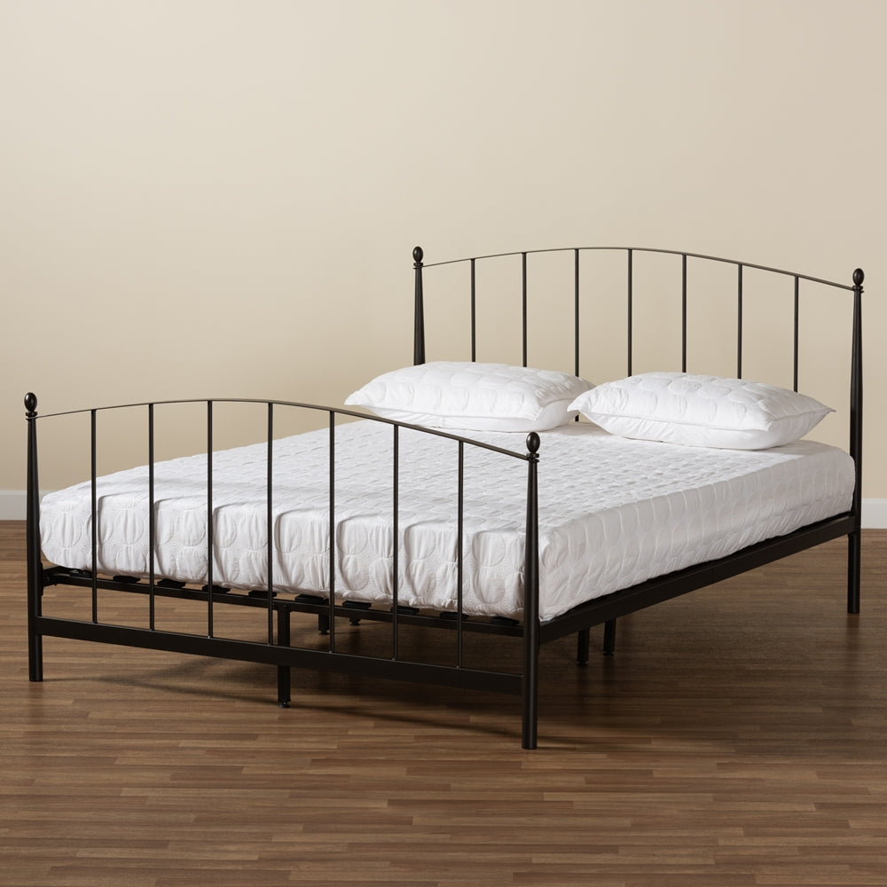 Lana Black Finished Metal Queen Size Platform Bed