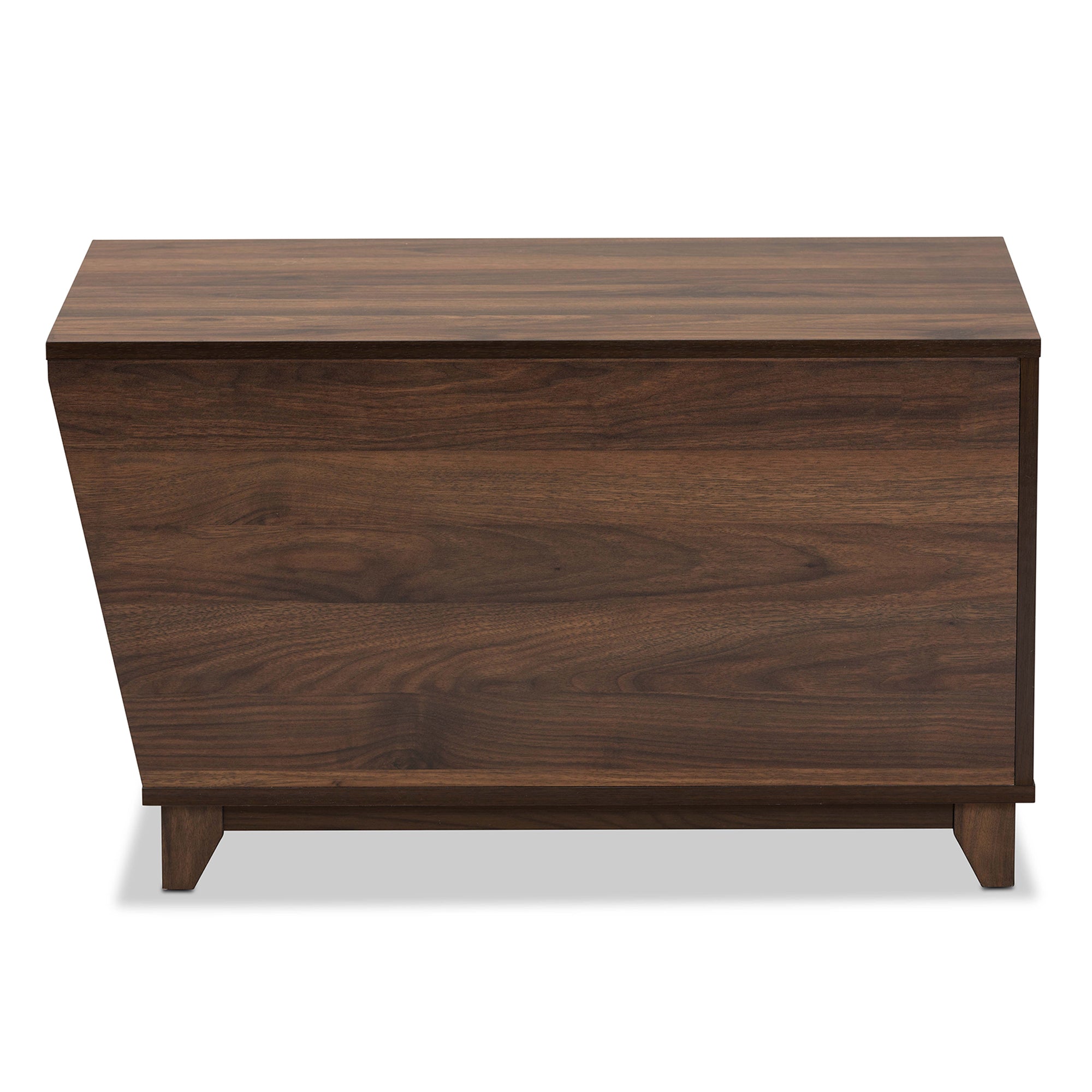 Eckhart Modern and Contemporary Walnut Brown Finished Wood Cat Litter Box Cover House
