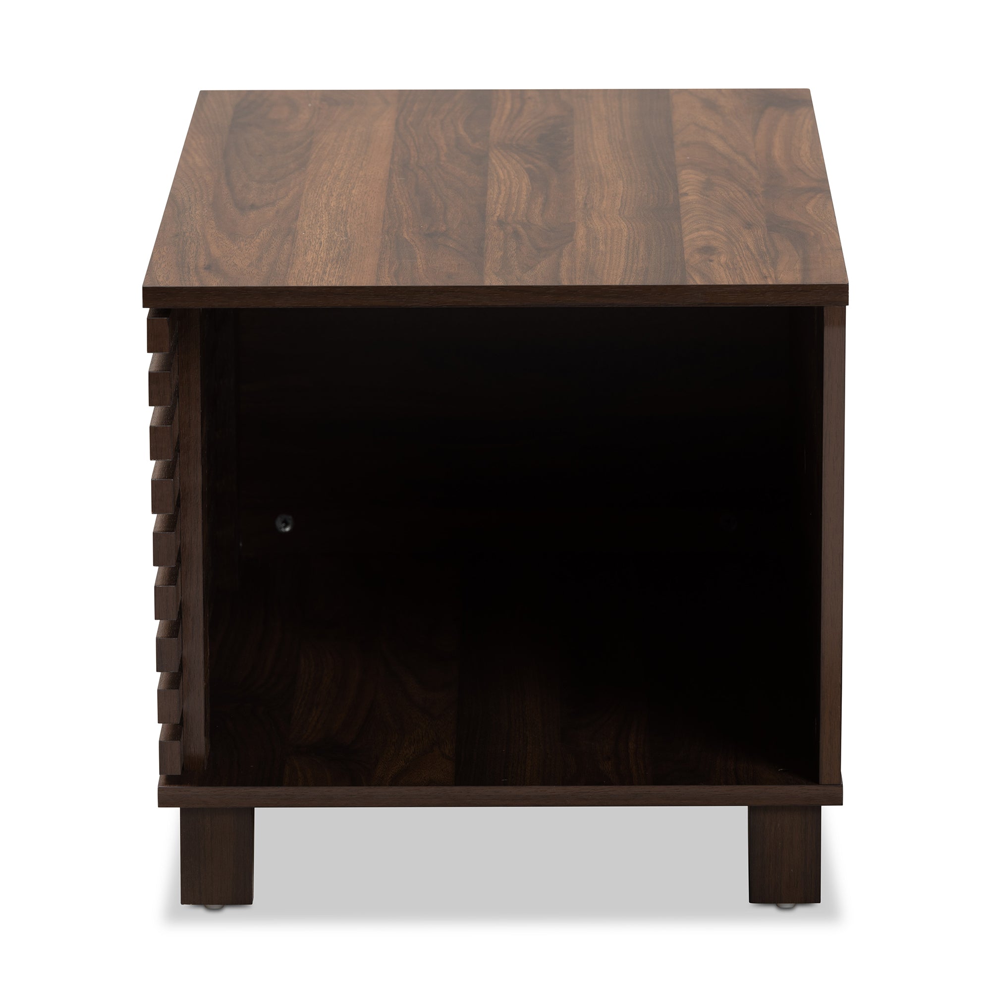 Eckhart Modern and Contemporary Walnut Brown Finished Wood Cat Litter Box Cover House