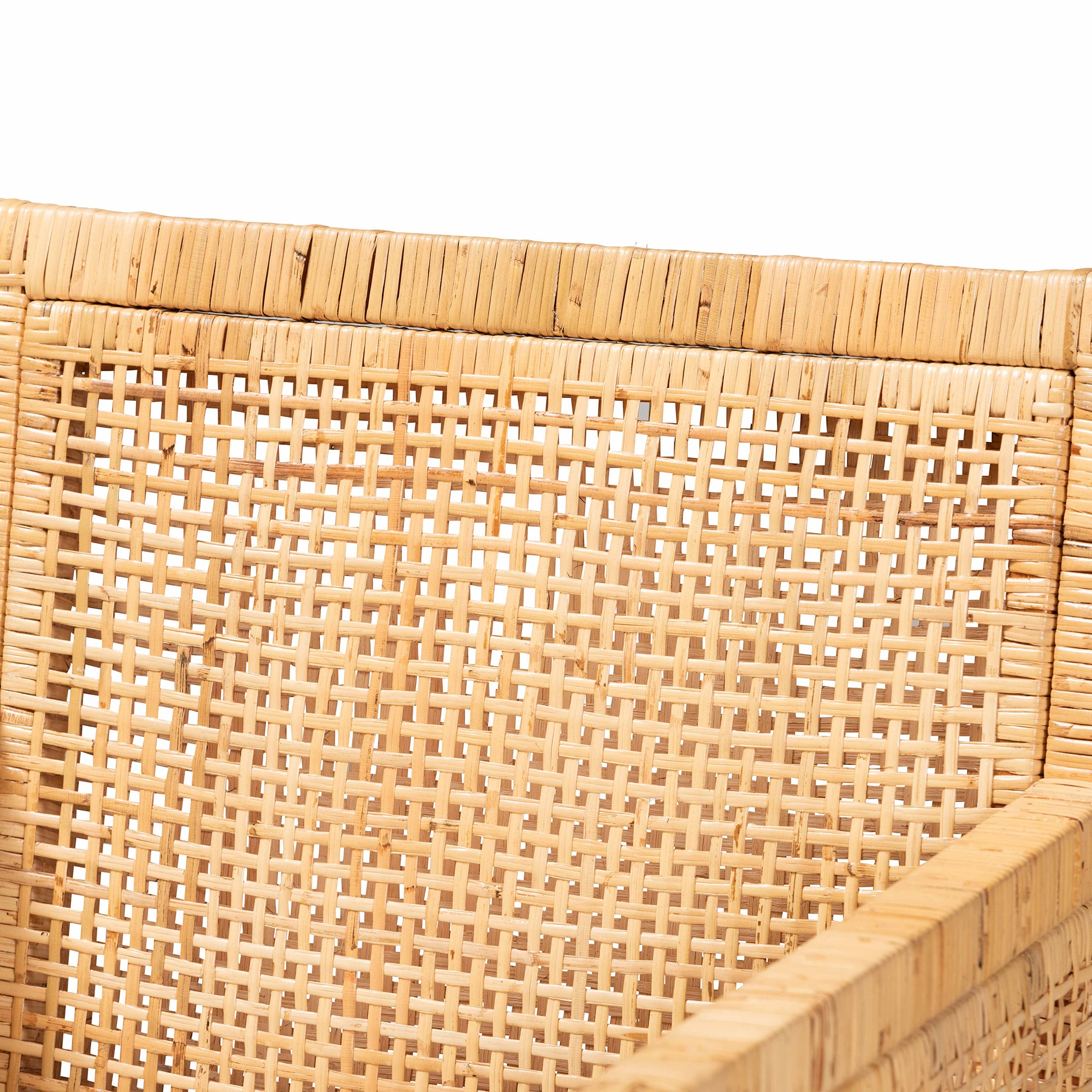 Karis Modern and Contemporary Natural Finished Wood and Rattan Dining Chair