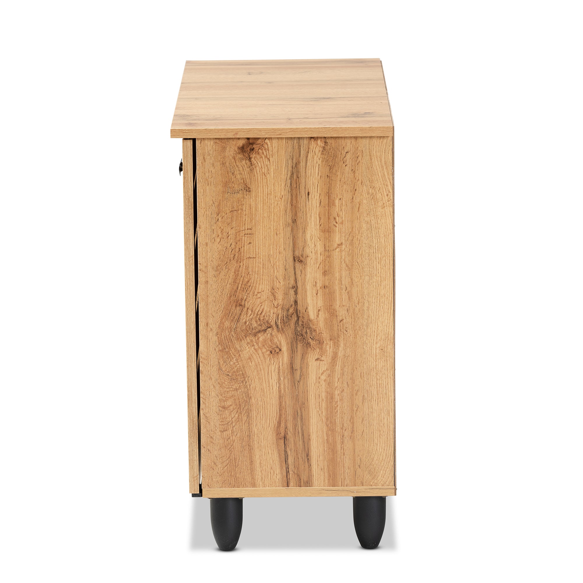 Gisela Modern and Contemporary Oak Brown Finished Wood 2-Door Shoe Storage Cabinet