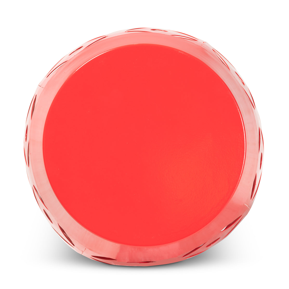 Hallie Modern and Contemporary Red Finished Metal Outdoor Side Table