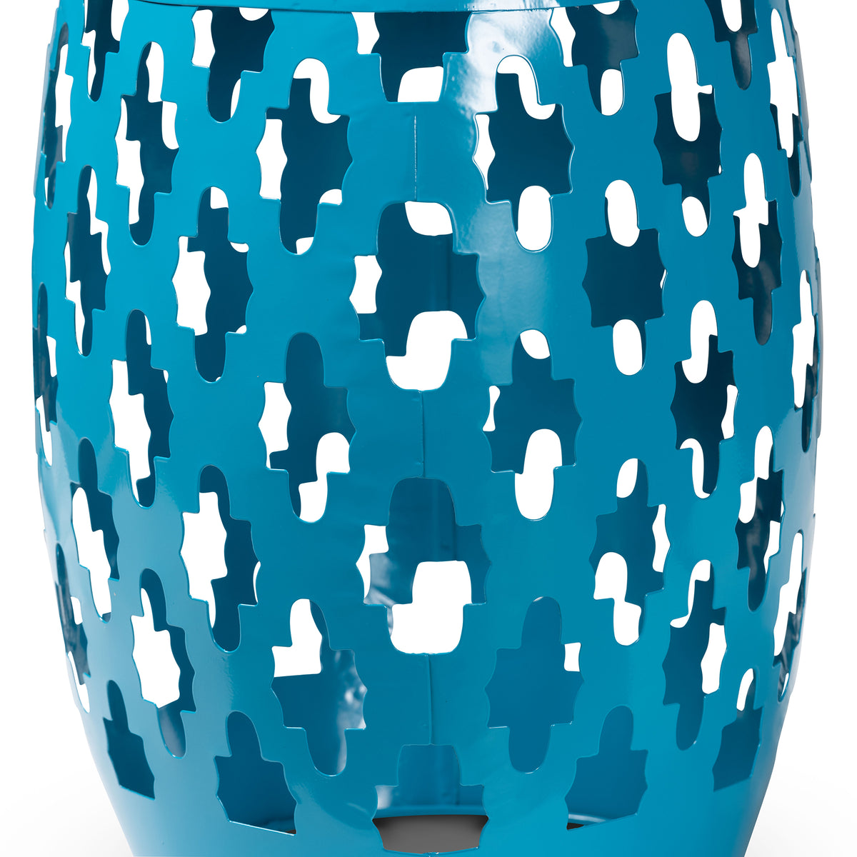 Branson Modern and Contemporary Blue Finished Metal Outdoor Side Table