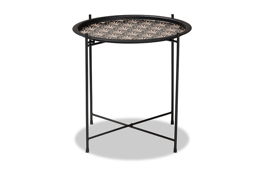 Ivana Modern and Contemporary Black Finished Metal Plant Stand