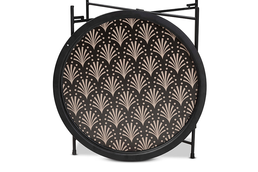 Ivana Modern and Contemporary Black Finished Metal Plant Stand