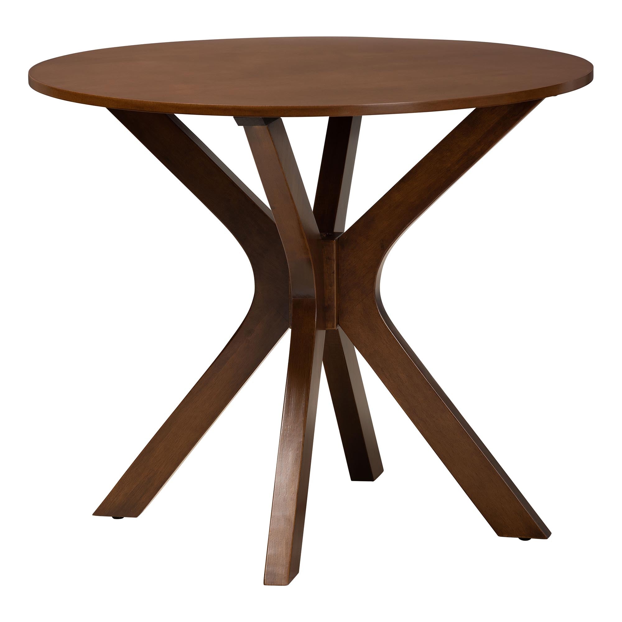 Eira Modern Grey and Walnut Brown Wood 5-Piece Dining Set
