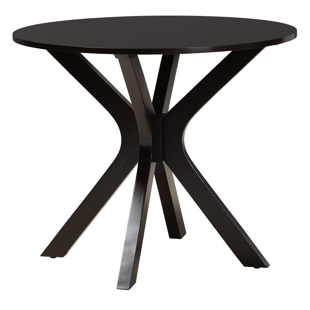 Mana Modern Sand Fabric and Dark Brown Finished Wood 5-Piece Dining Set