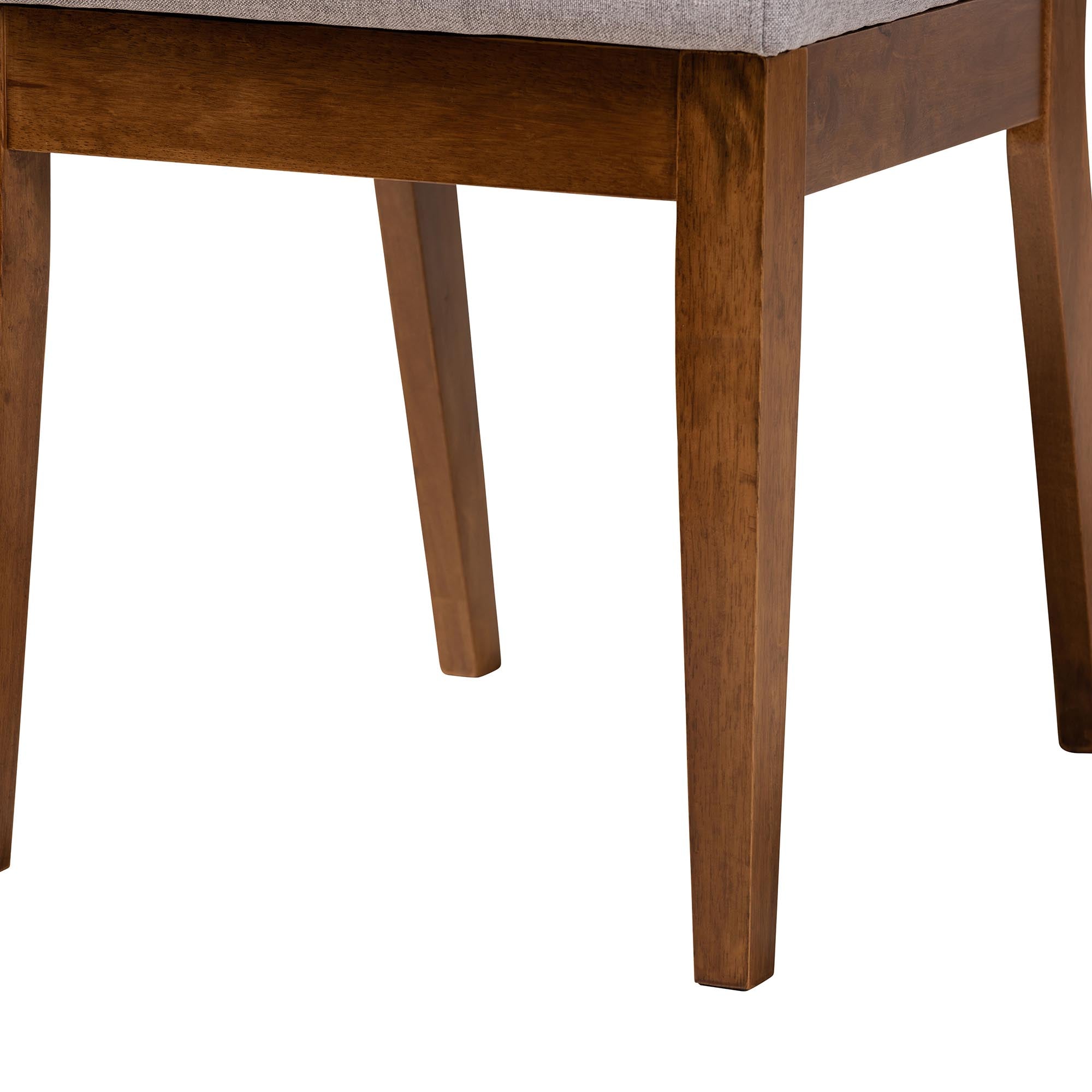 Kala Modern Grey and Walnut Brown Wood 5-Piece Dining Set