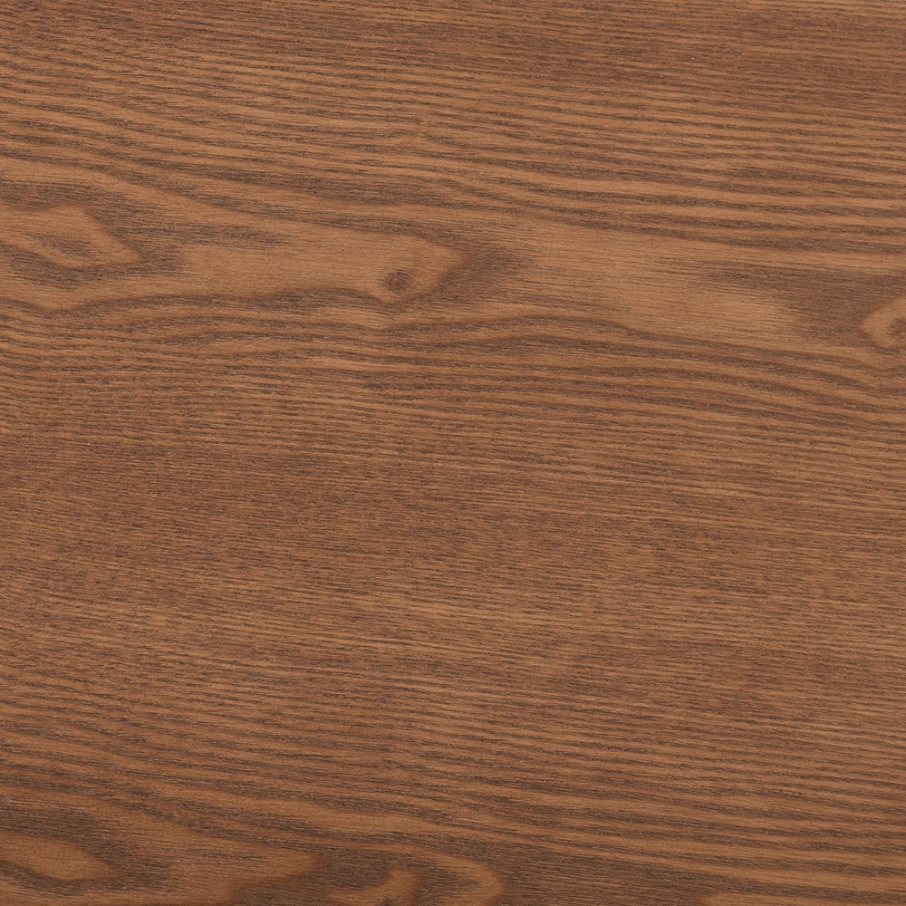 Millicent King Size Mid-Century Platform Bed – Ash Walnut Wood with Wingback Style