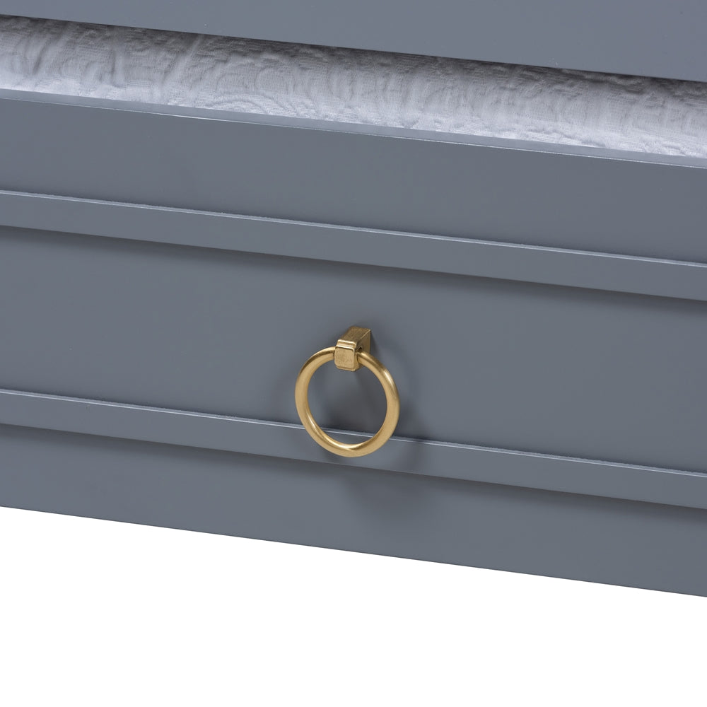 Mariana Classic And Traditional Grey Finished Wood Full Size Daybed With Twin Size Trundle