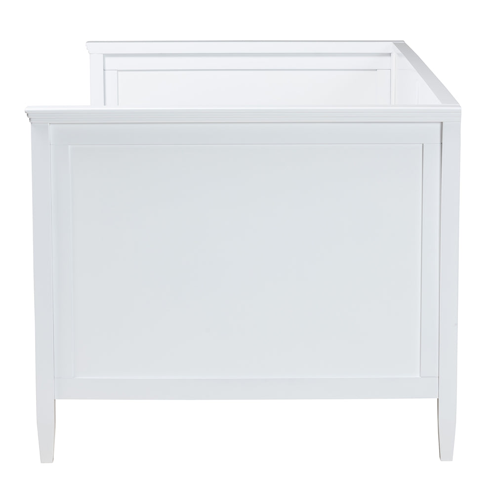 Falcon Twin Wood Daybed – White Finish, Elegant Traditional Frame