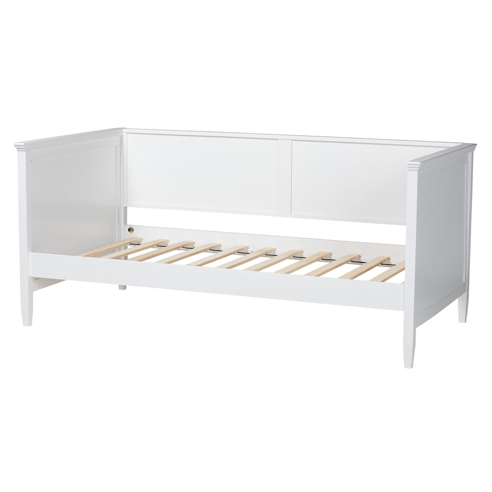 Falcon Twin Wood Daybed – White Finish, Elegant Traditional Frame