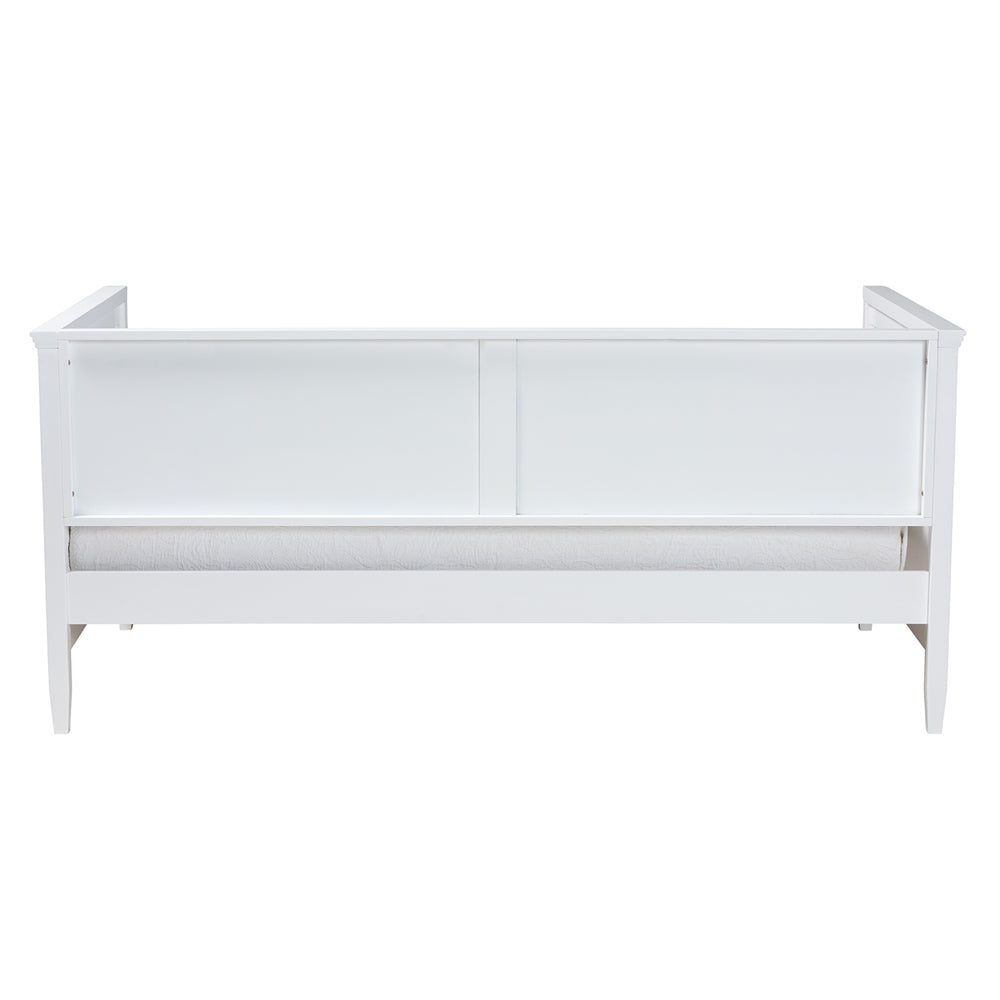 Falcon Twin Wood Daybed – White Finish, Elegant Traditional Frame