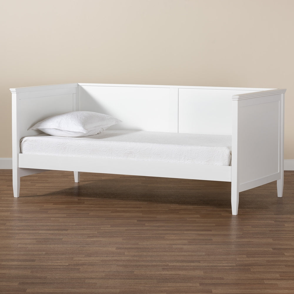 Falcon Twin Wood Daybed – White Finish, Elegant Traditional Frame