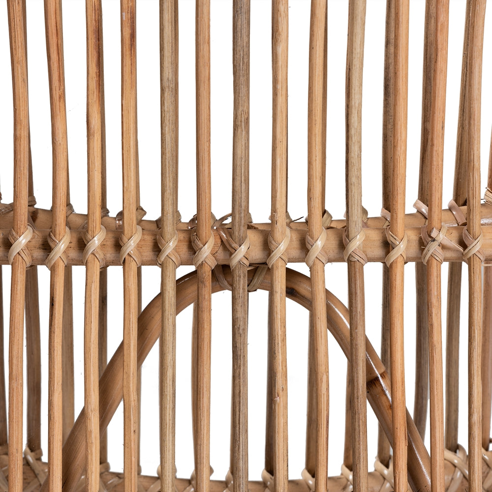 bali & pari Genera Modern Bohemian Natural Rattan Lounge Chair