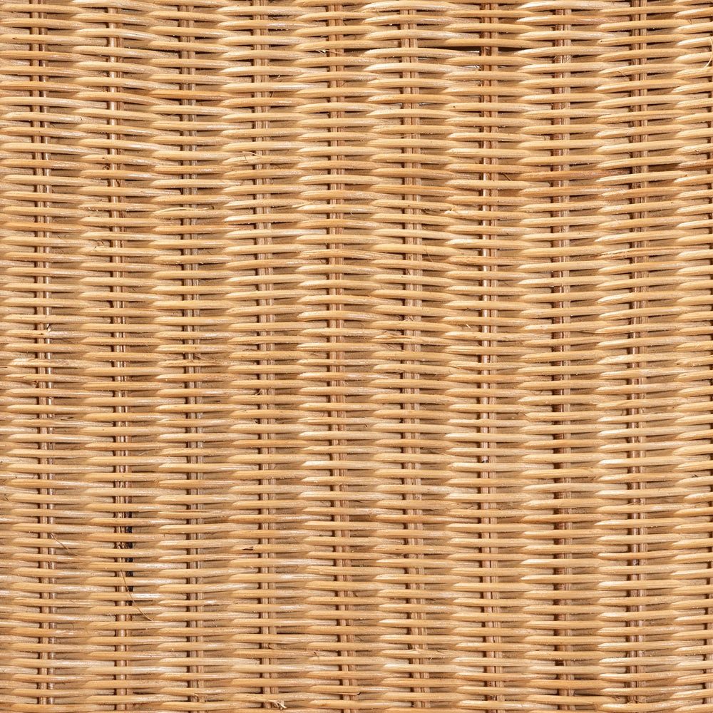Racquel Modern Bohemian Natural Rattan and Mahogany Wood Bar Stool