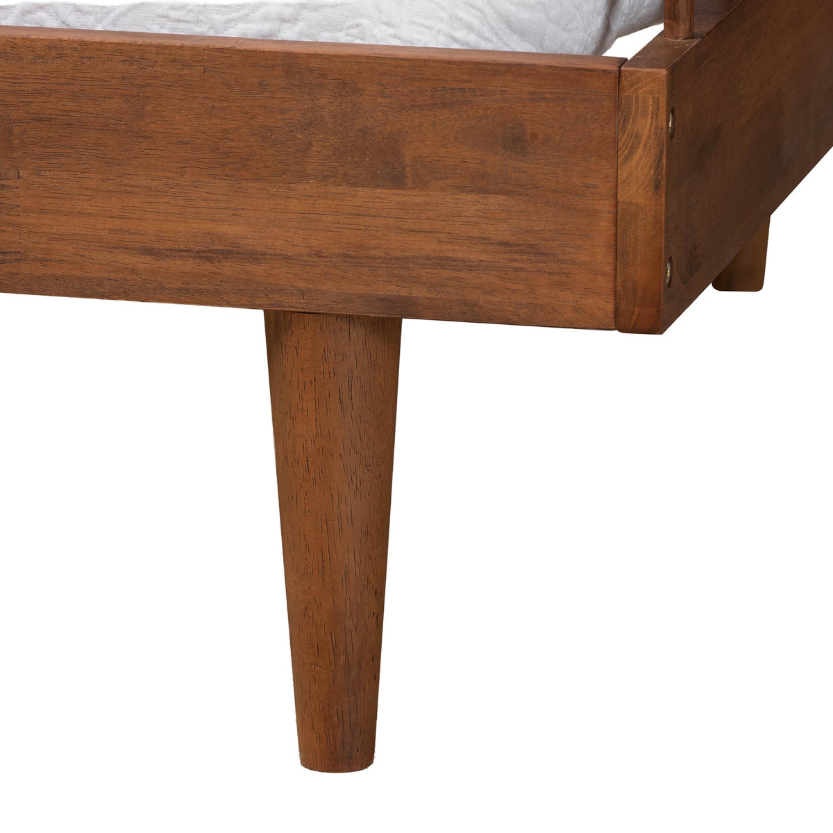 Nicolas Twin Ash Walnut Daybed Mid-Century Modern Spindle Design Wood Slats