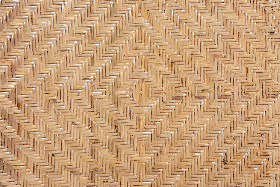 bali & pari Osaka Modern Bohemian Natural Brown Rattan Dining Chair
