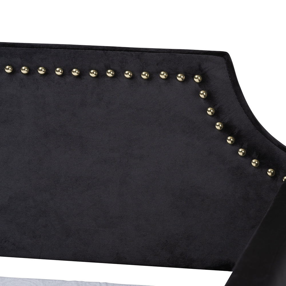 Kirchem Twin Glam Velvet Daybed – Luxe Gold Metal Frame & Elegant Curved Back