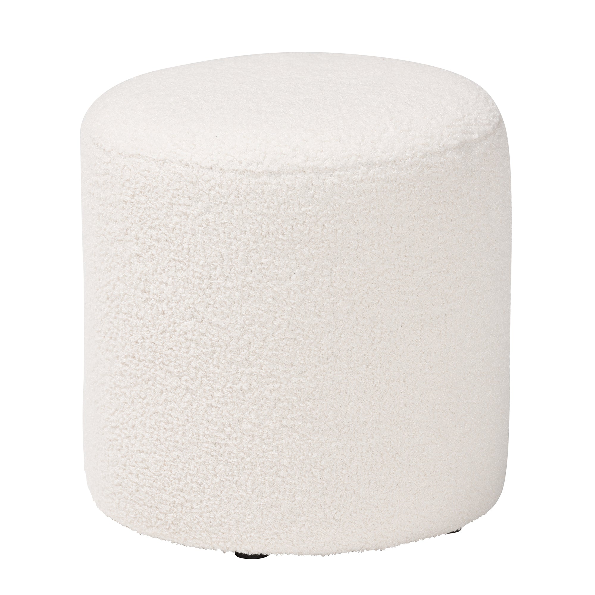 Baxton Studio Tori Modern and Contemporary Ivory Boucle Upholstered Ottoman