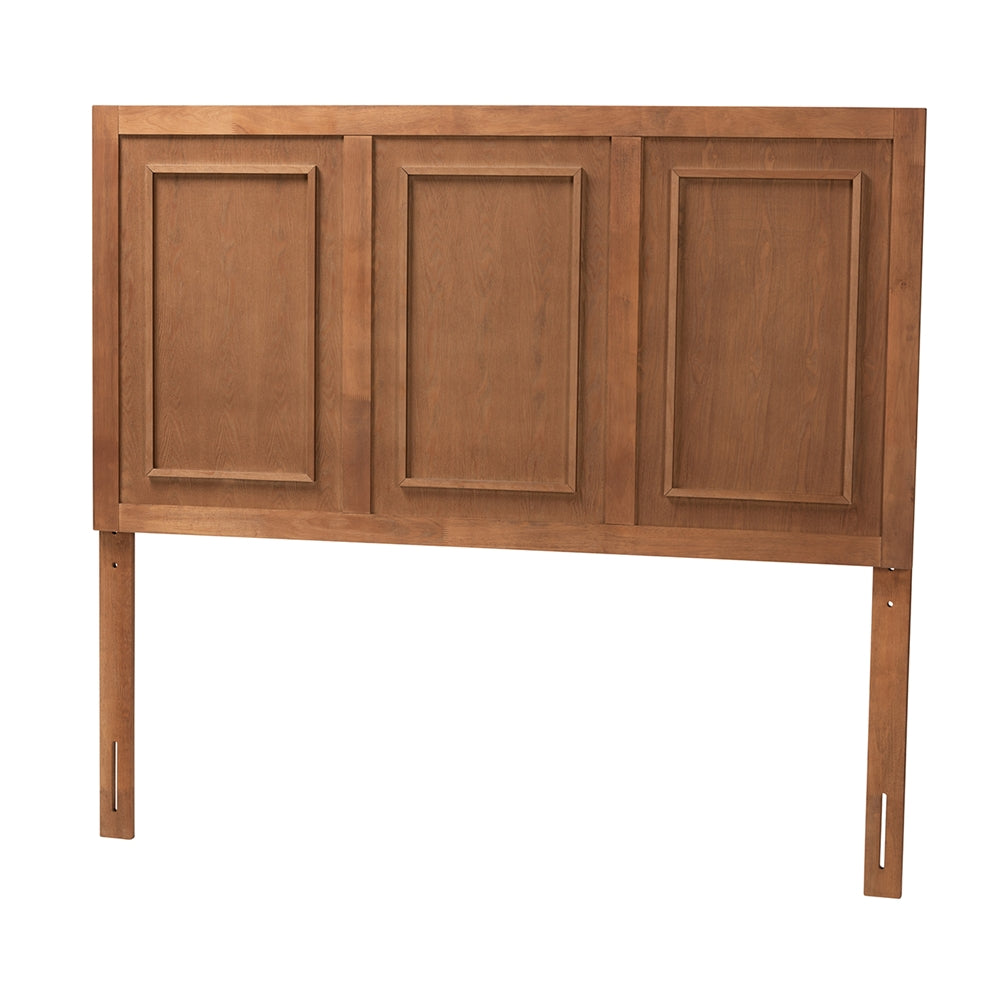 Giordano Classic and Traditional Ash Walnut Finished Wood Queen Size Headboard