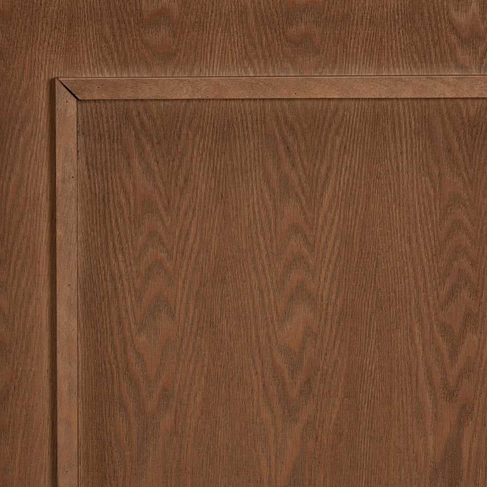 Giordano Classic and Traditional Ash Walnut Finished Wood King Size Headboard