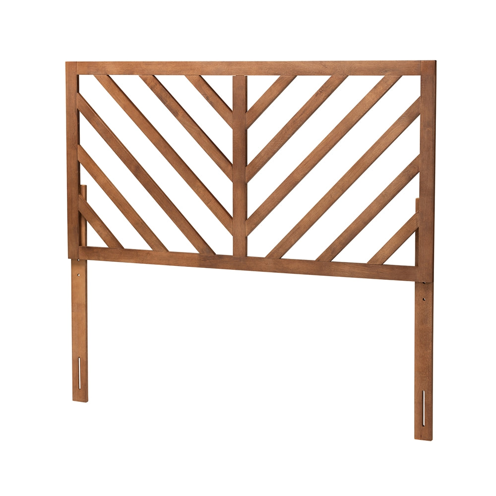 Belisma Modern and Contemporary Ash Walnut Finished Wood Queen Size Headboard