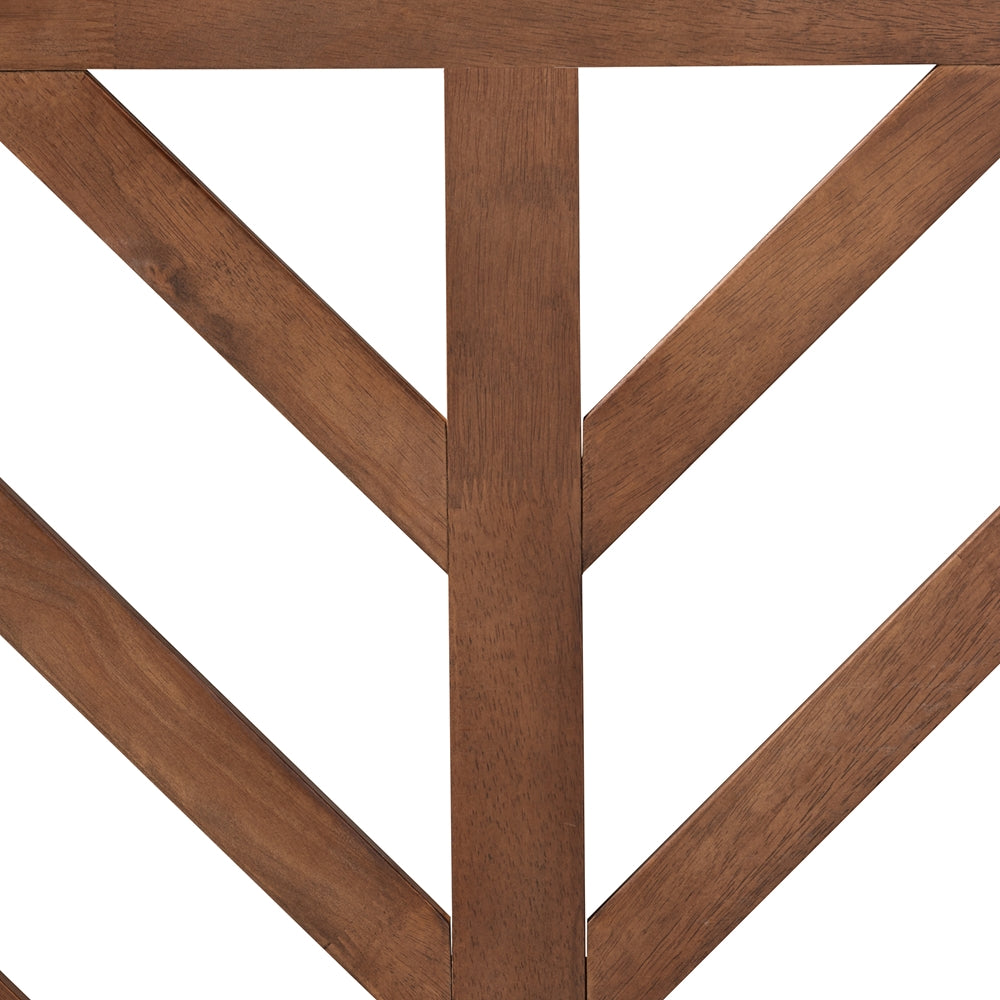 Belisma Modern and Contemporary Ash Walnut Finished Wood Queen Size Headboard