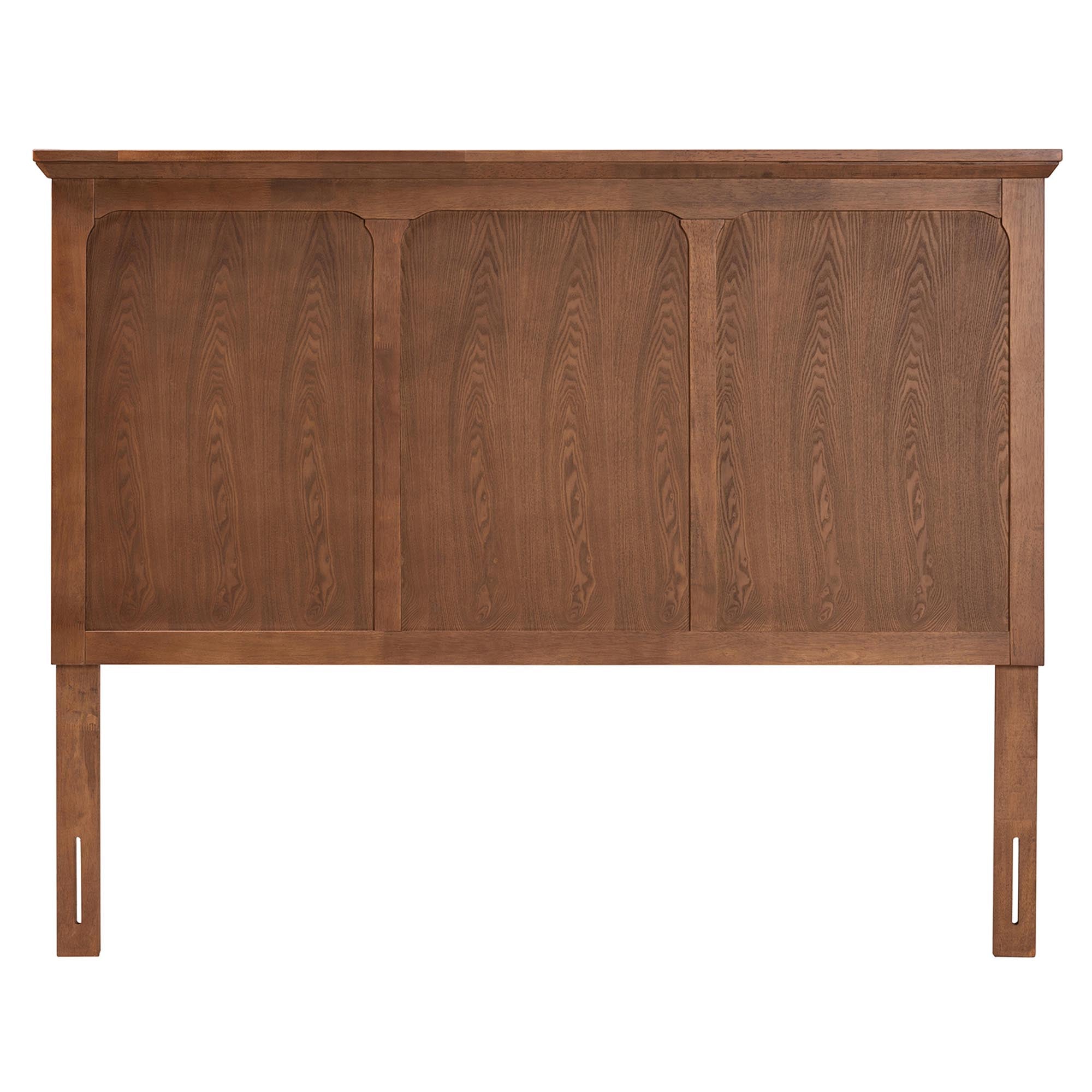 Alarice Classic and Traditional Ash Walnut Finished Wood Queen Size Headboard