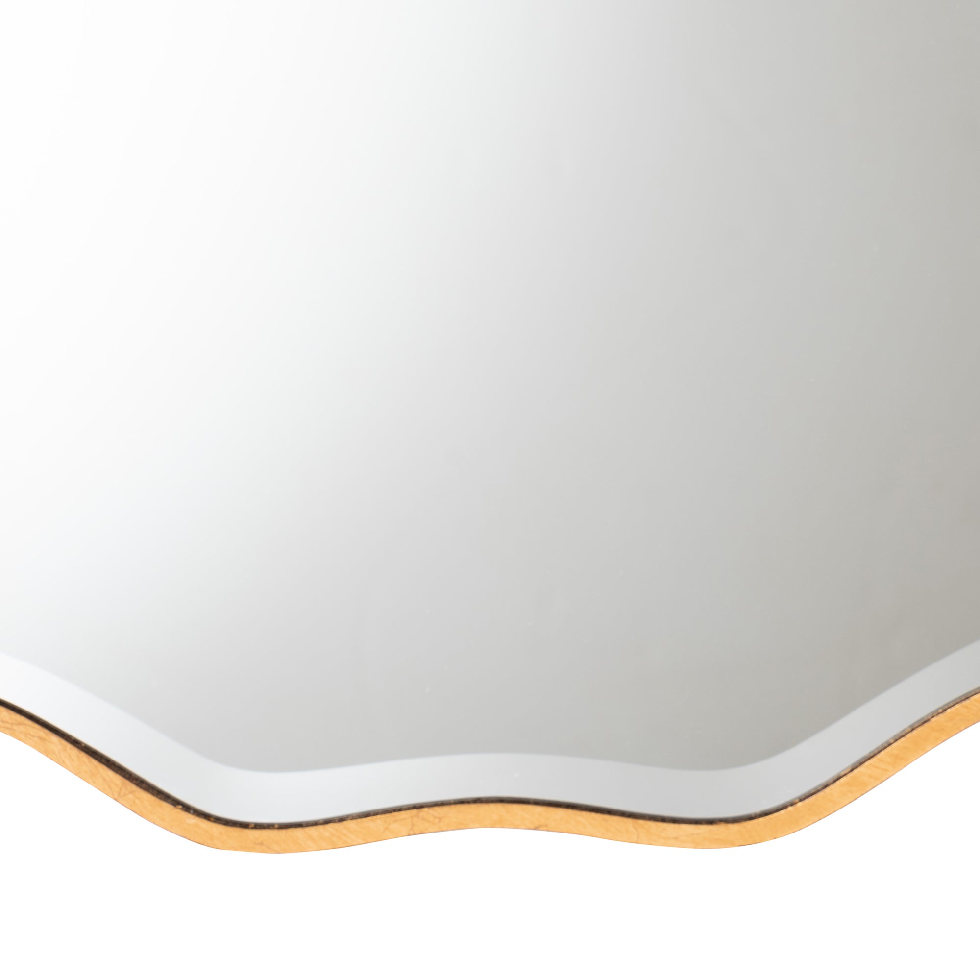 Weston Modern and Antique Goldleaf Finished Wood Accent Wall Mirror