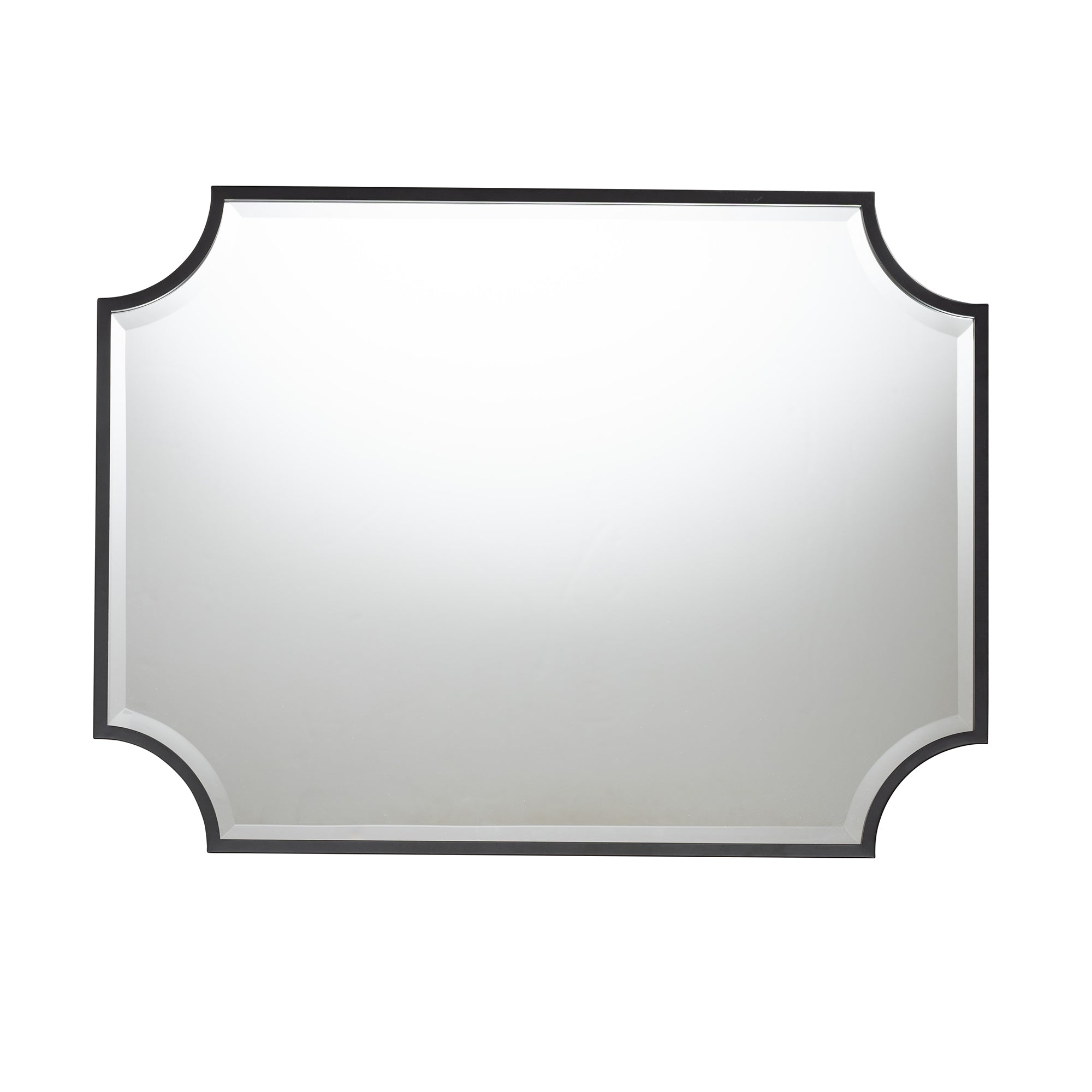 Parcenet Modern Black Finished Metal Accent Wall Mirror