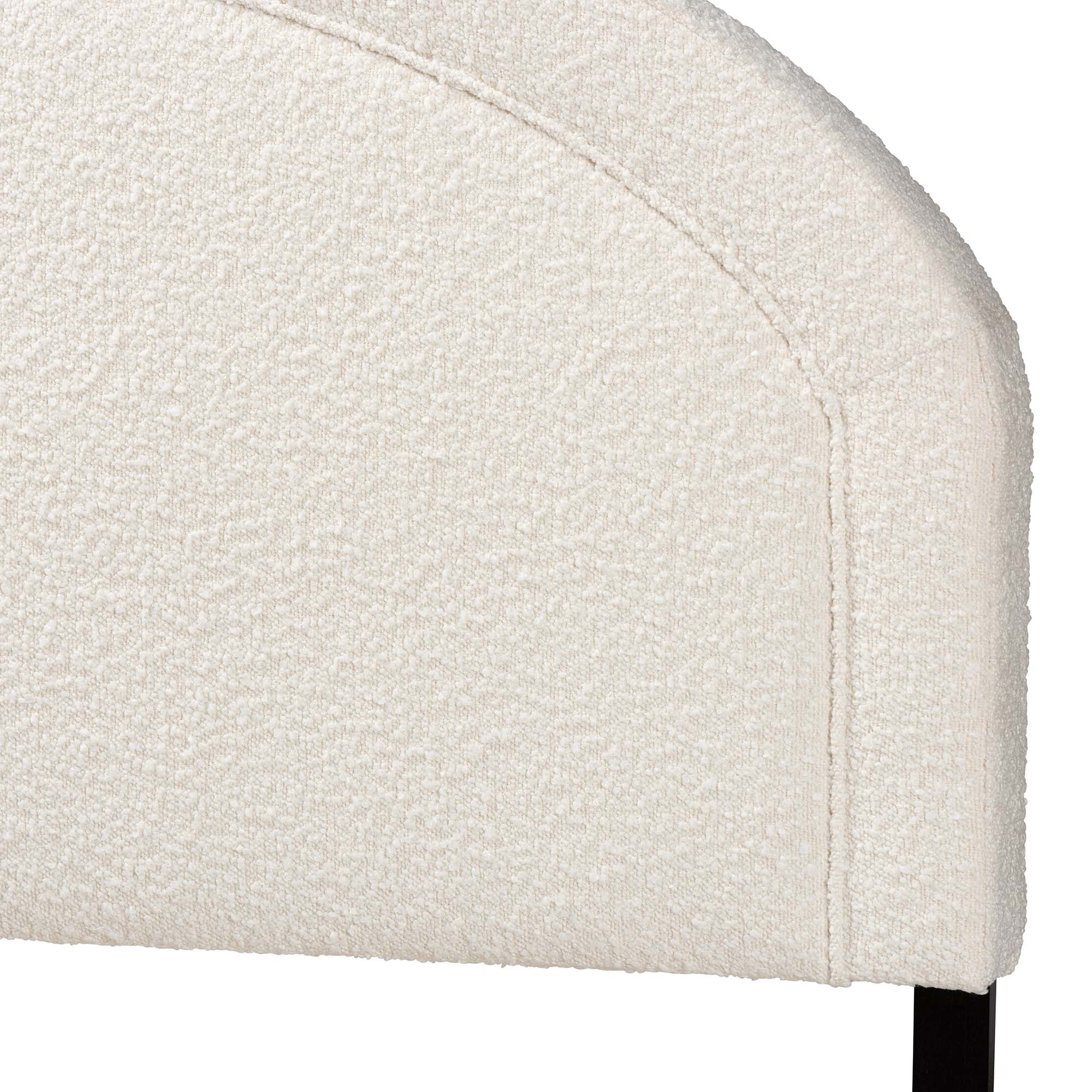 Fiana Modern Cream Boucle Fabric Queen Size Headboard
