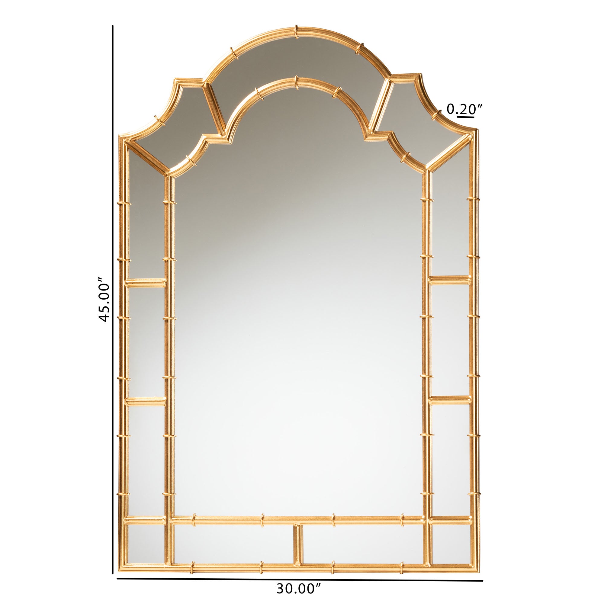 Bedivere Modern and Antique Goldleaf Metal Accent Wall Mirror