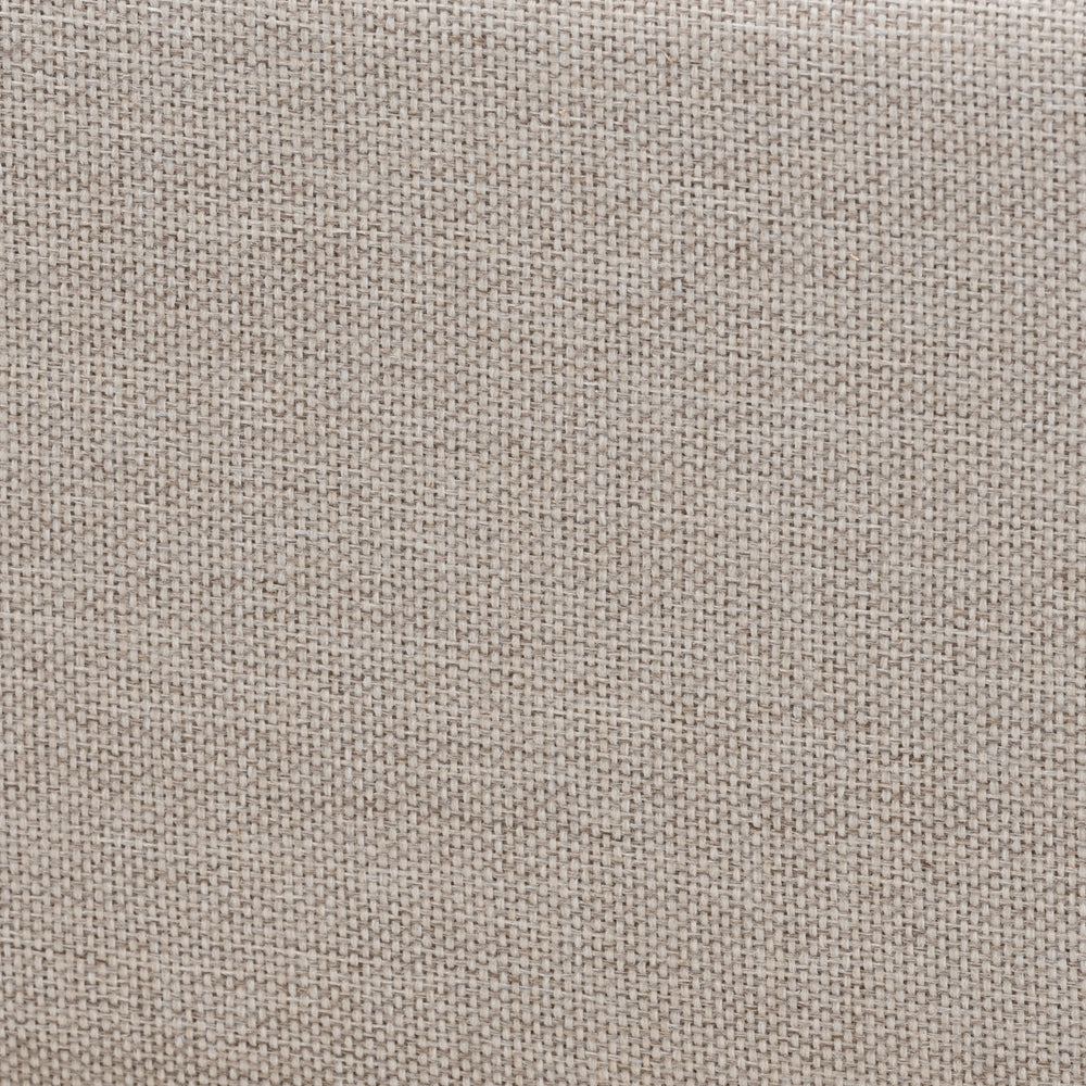 Frigga Full Size Mid-Century Bed – Beige Fabric with Storage Drawers