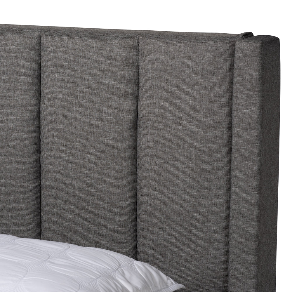 Angford Fabric Queen Platform Bed – Modern Design with 3 Built-In Storage Drawers