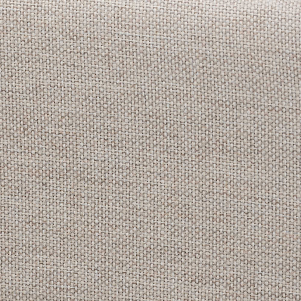 Arjun Full Beige Upholstered Platform Bed - Mid-Century Modern Transitional Wingback Style