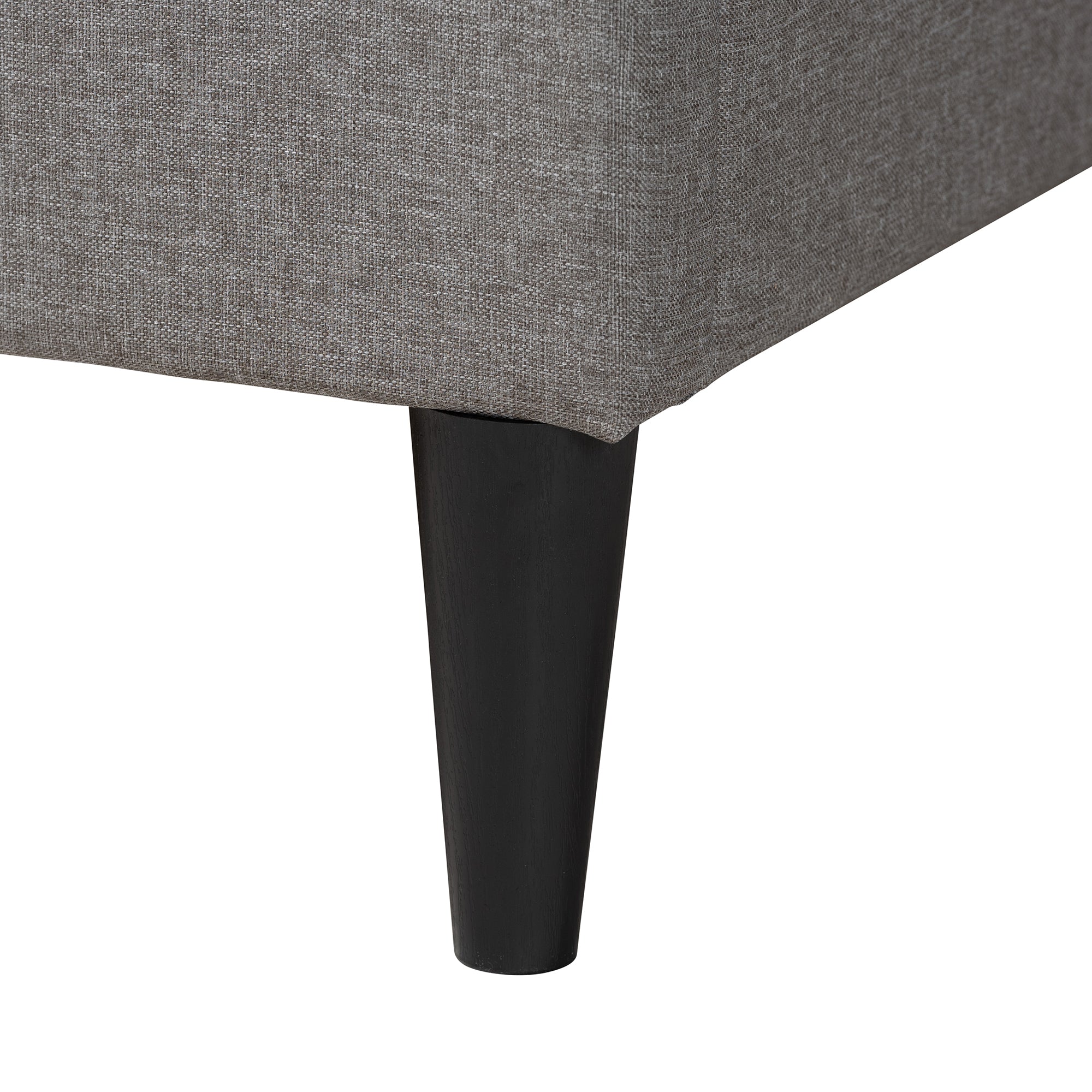 Casol Mid-Century Modern Transitional Grey Fabric Upholstered Full Size Platform Bed