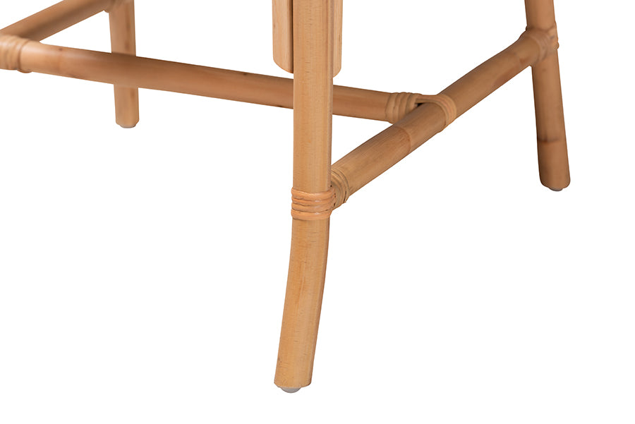 bali & pari Rio Modern Bohemian Natural Brown Rattan Dining Chair