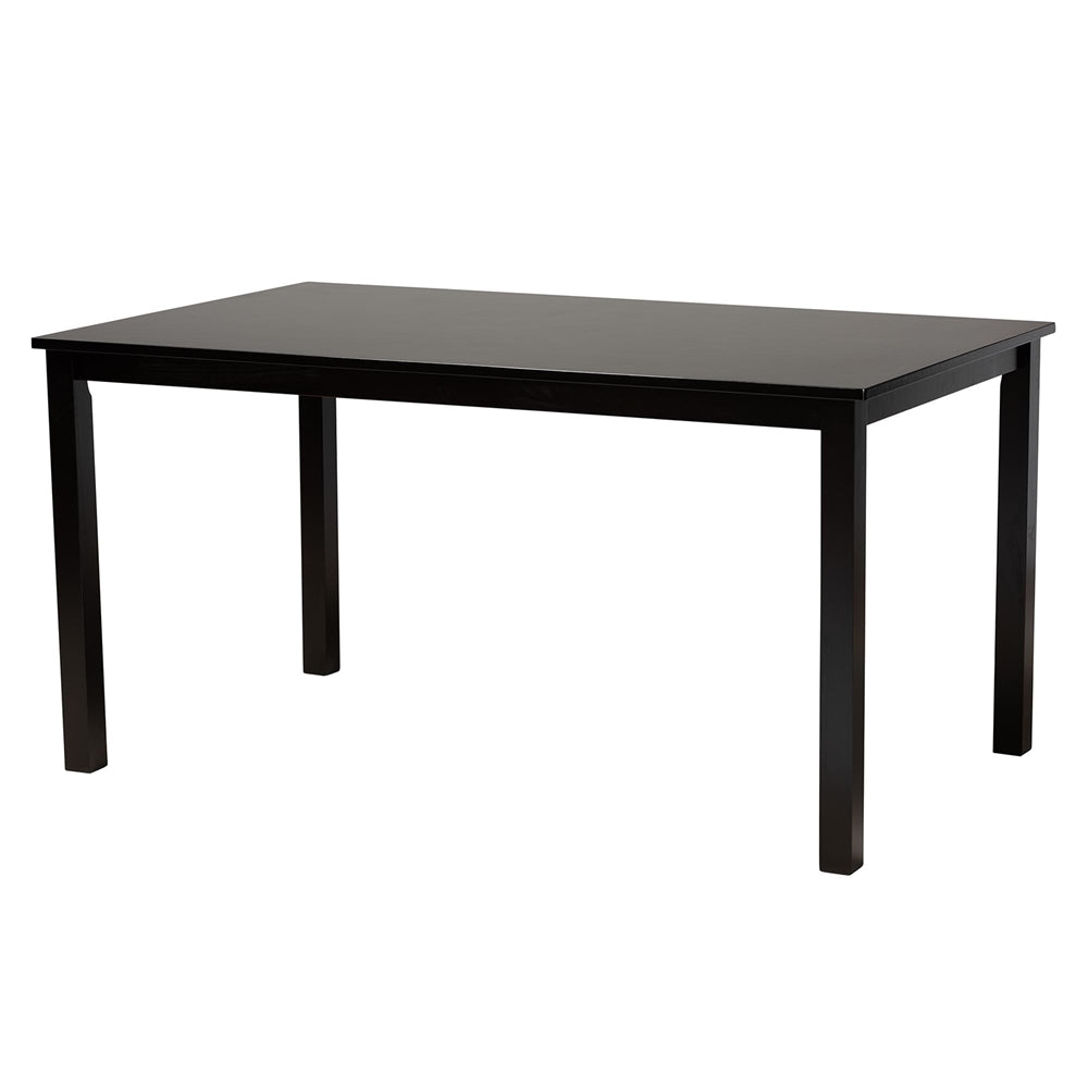 Olympia Modern Beige Fabric and Espresso Brown Finished Wood 6-Piece Dining Set