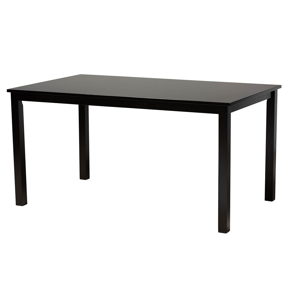 Genesis Modern Beige Fabric and Dark Brown Finished Wood 7-Piece Dining Set