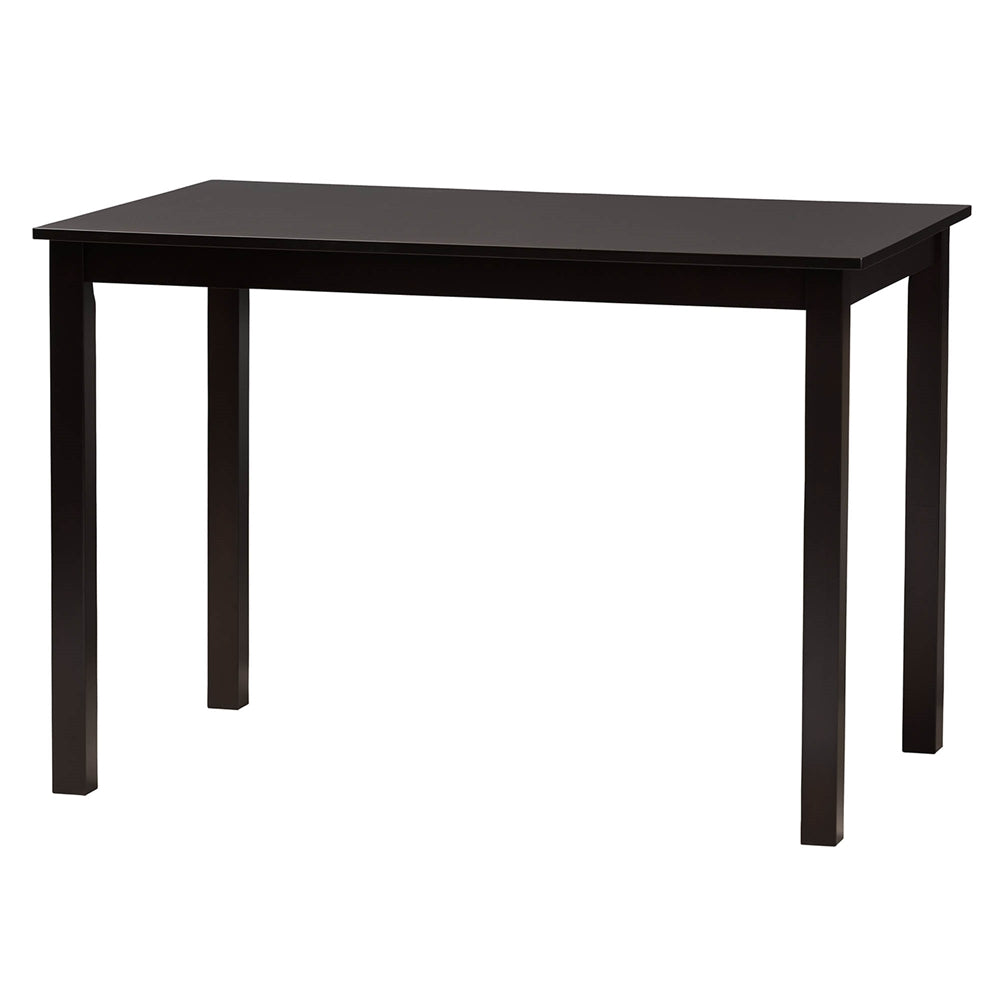 Genesis Modern Beige Fabric and Dark Brown Finished Wood 5-Piece Dining Set