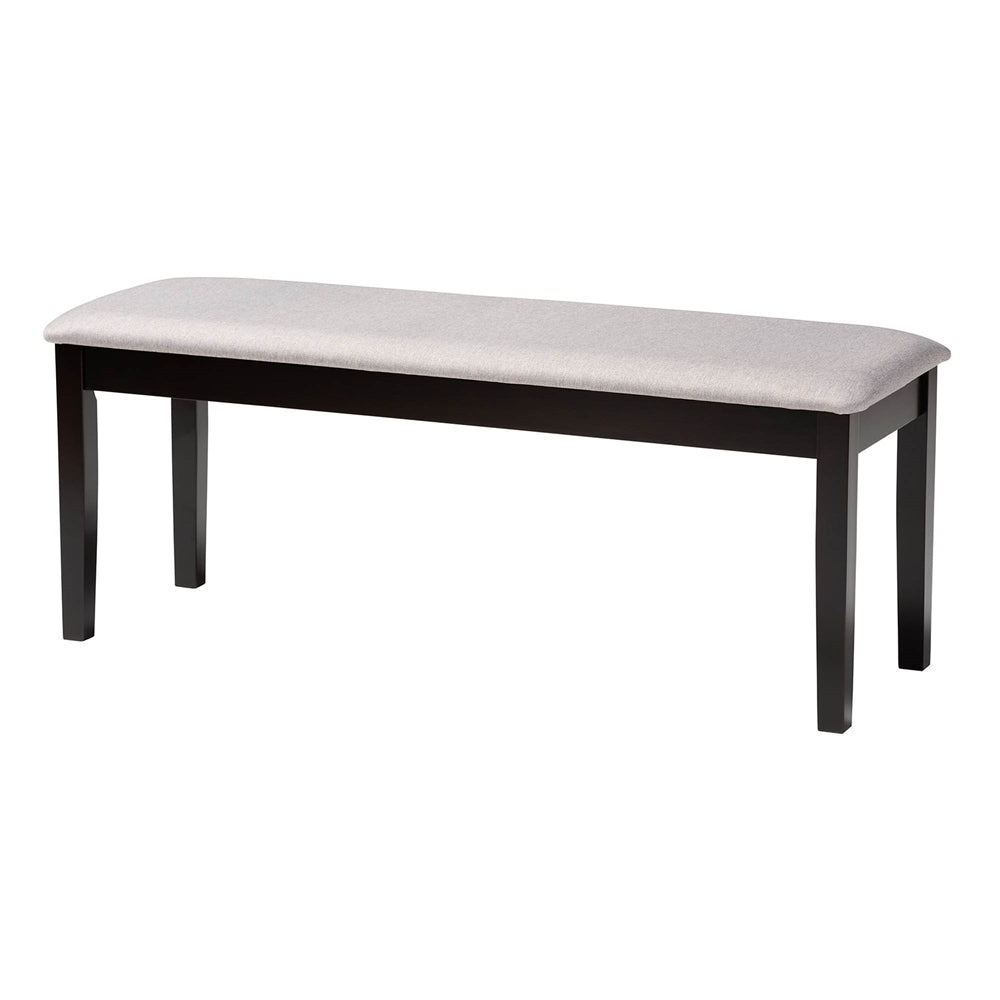 Genesis Modern Grey Fabric and Dark Brown Finished Wood 6-Piece Dining Set