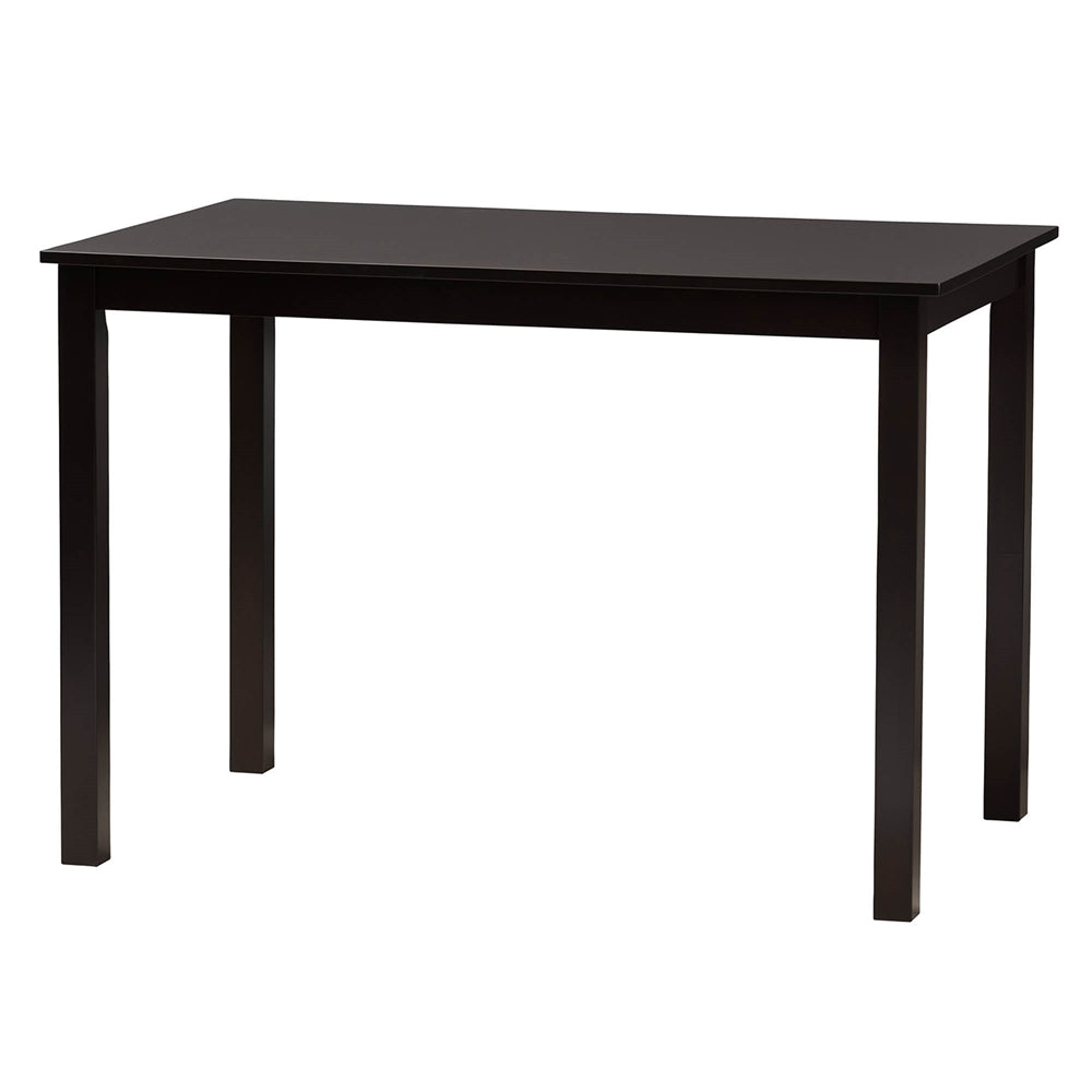 Genesis Modern Grey Fabric and Dark Brown Finished Wood 5-Piece Dining Set